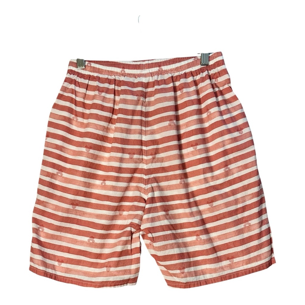 Uniqlo Disney Kids Mickey Shorts L Red Pull On Elastic Drawstring Vacation Beach - Picture 2 of 7